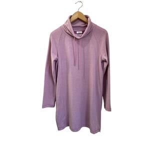 J Jill Fit Tunic Turtleneck Active Top NWT Pink Size S Long Sleeve Zip Side